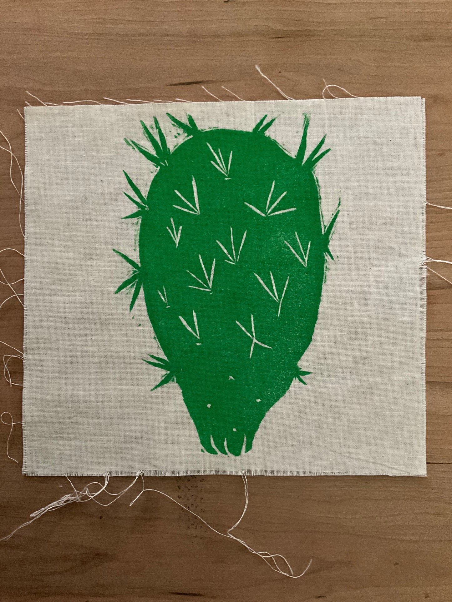 Linoleum Print cactus / nopal / opuntia