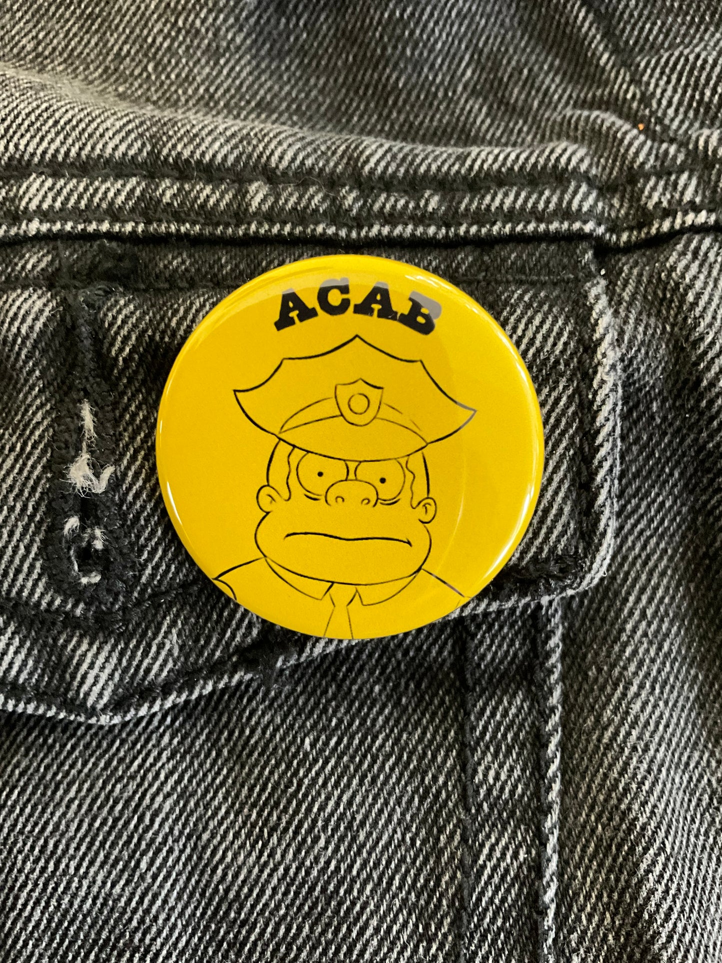 ACAB Wiggum button pin