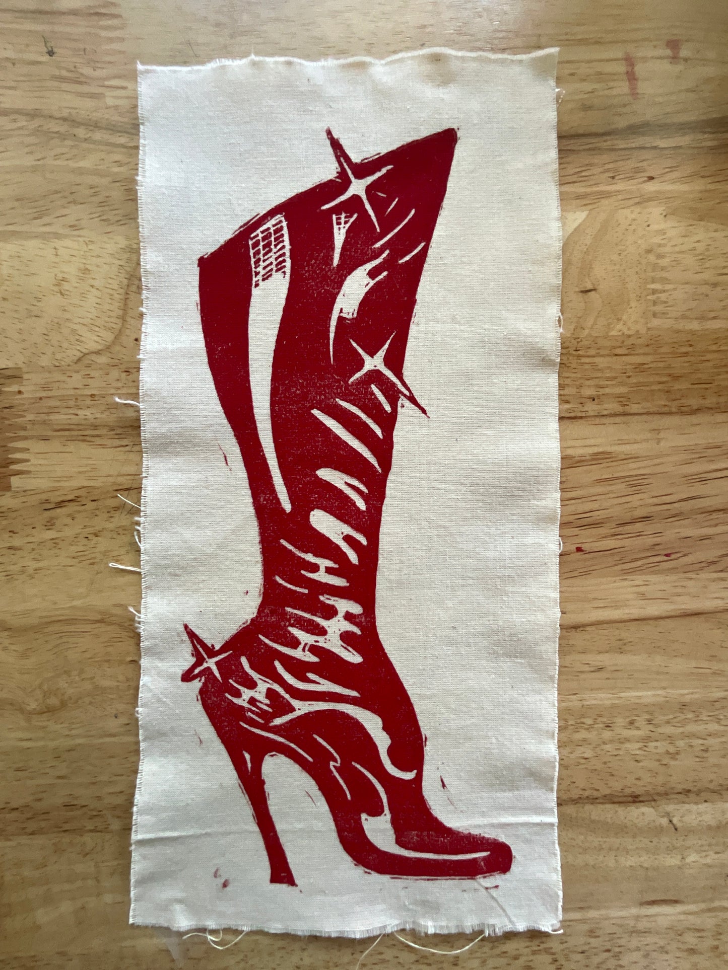 Red ballet boot