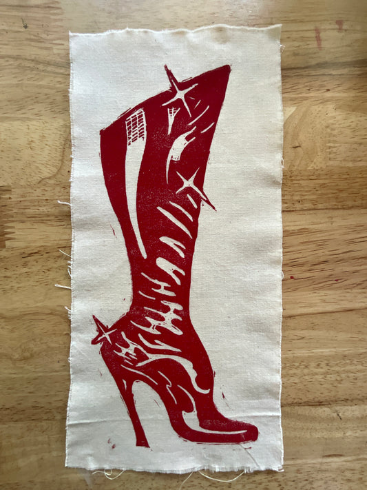 Red ballet boot