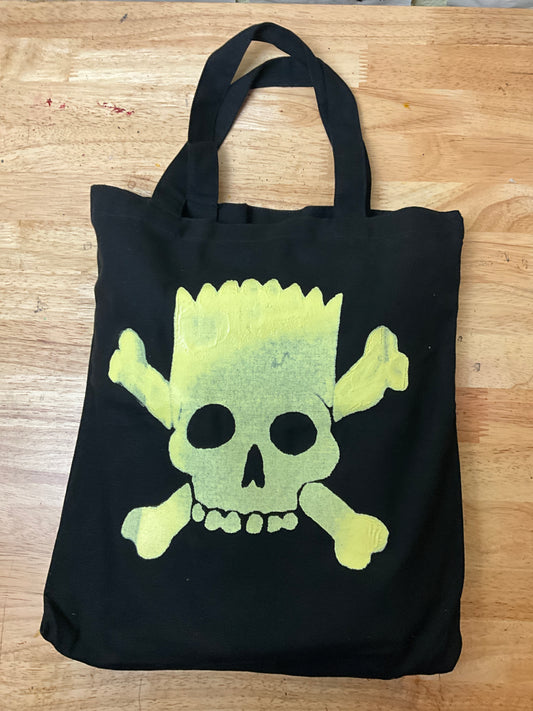 Bart skull tote bag