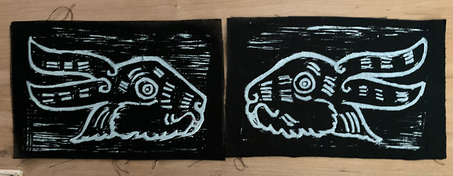 Linoleum Print rabbit