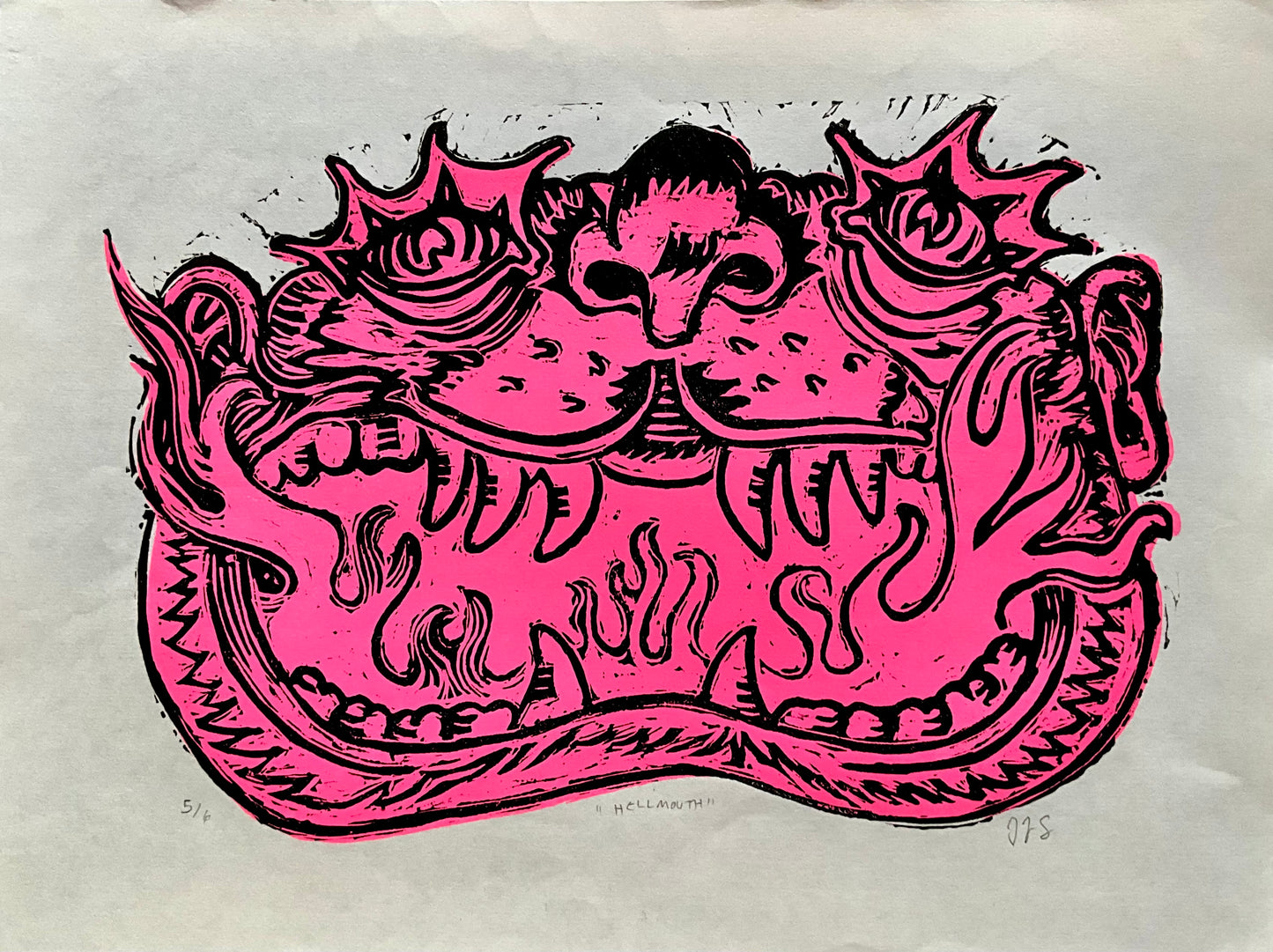 “Hell Mouth” Relief Print