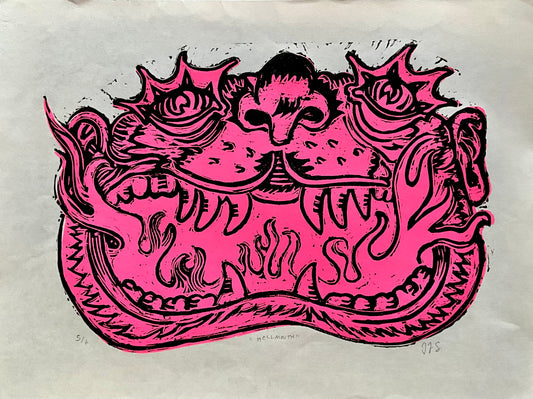 “Hell Mouth” Relief Print