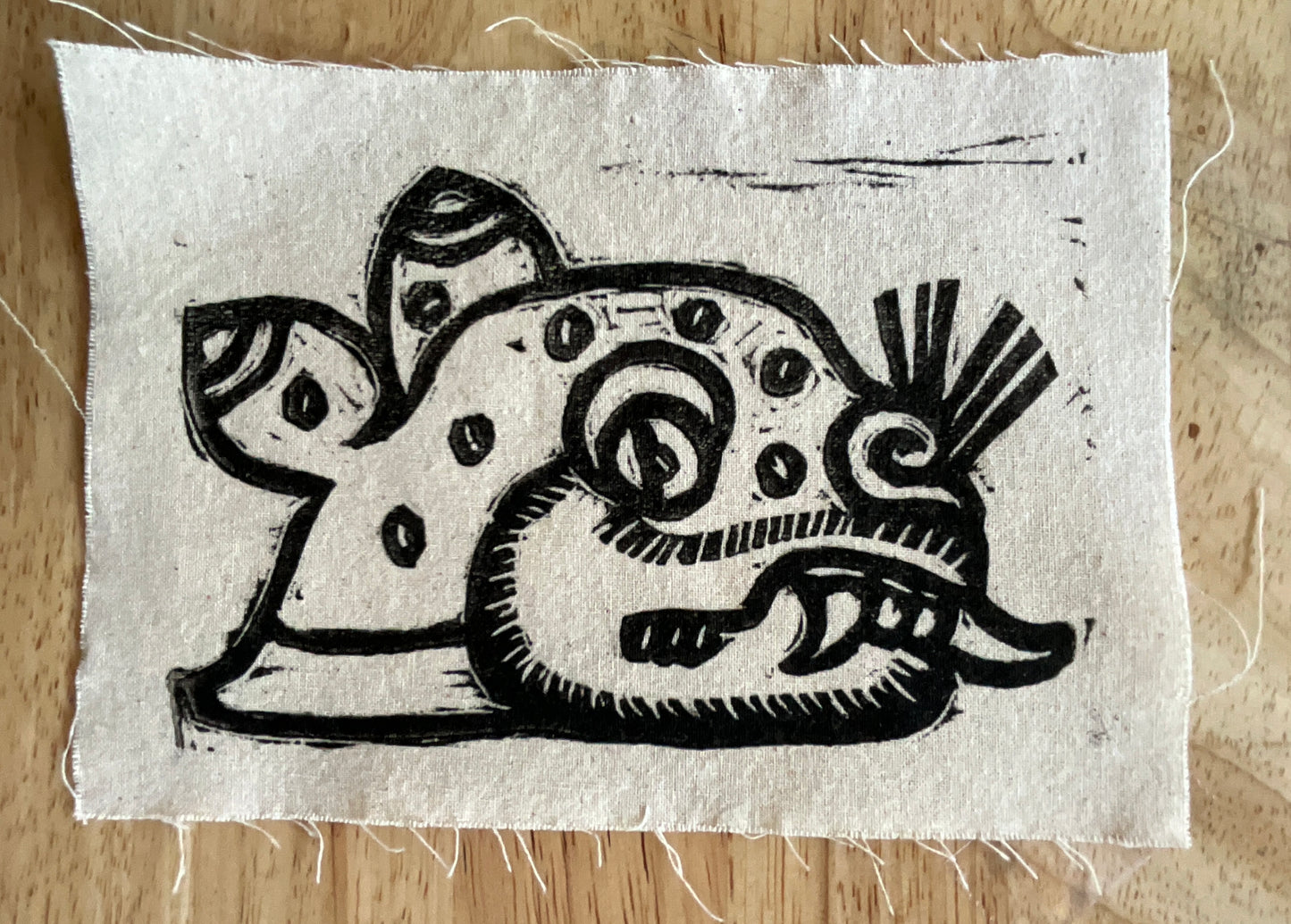 Black jaguar head patch