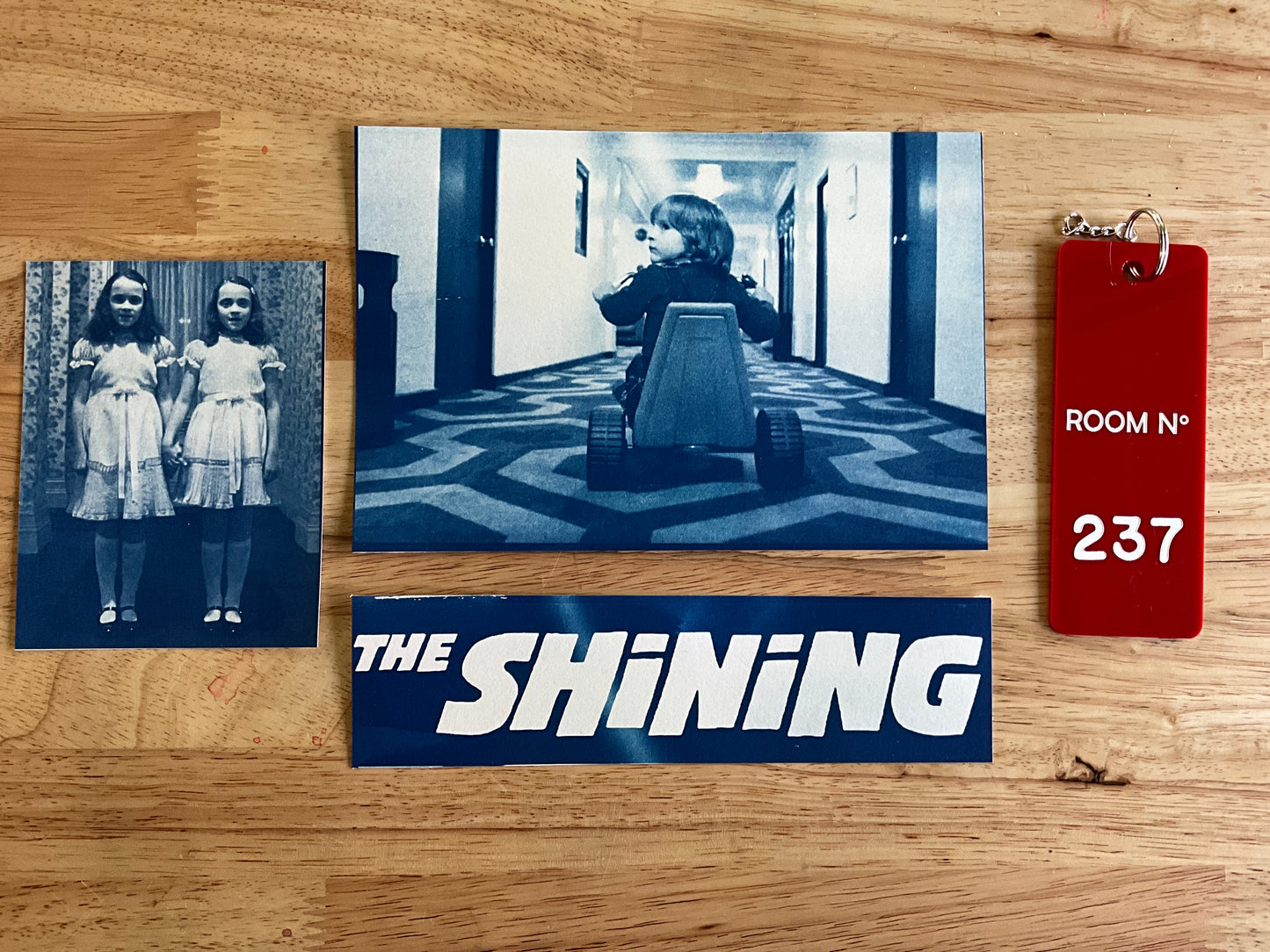The Shining cyanotypes and keychain