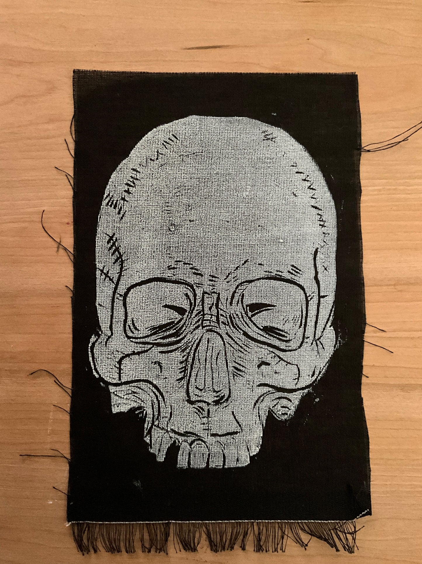 Linoleum patch skull