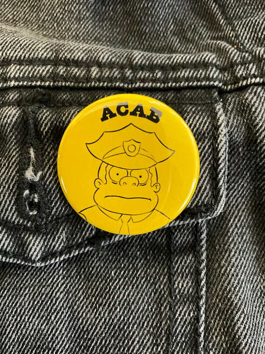ACAB Wiggum button pin